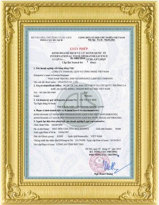 Công ty TNHH và Công Nghệ Việt Nam VistarTravel - MST 0105622865