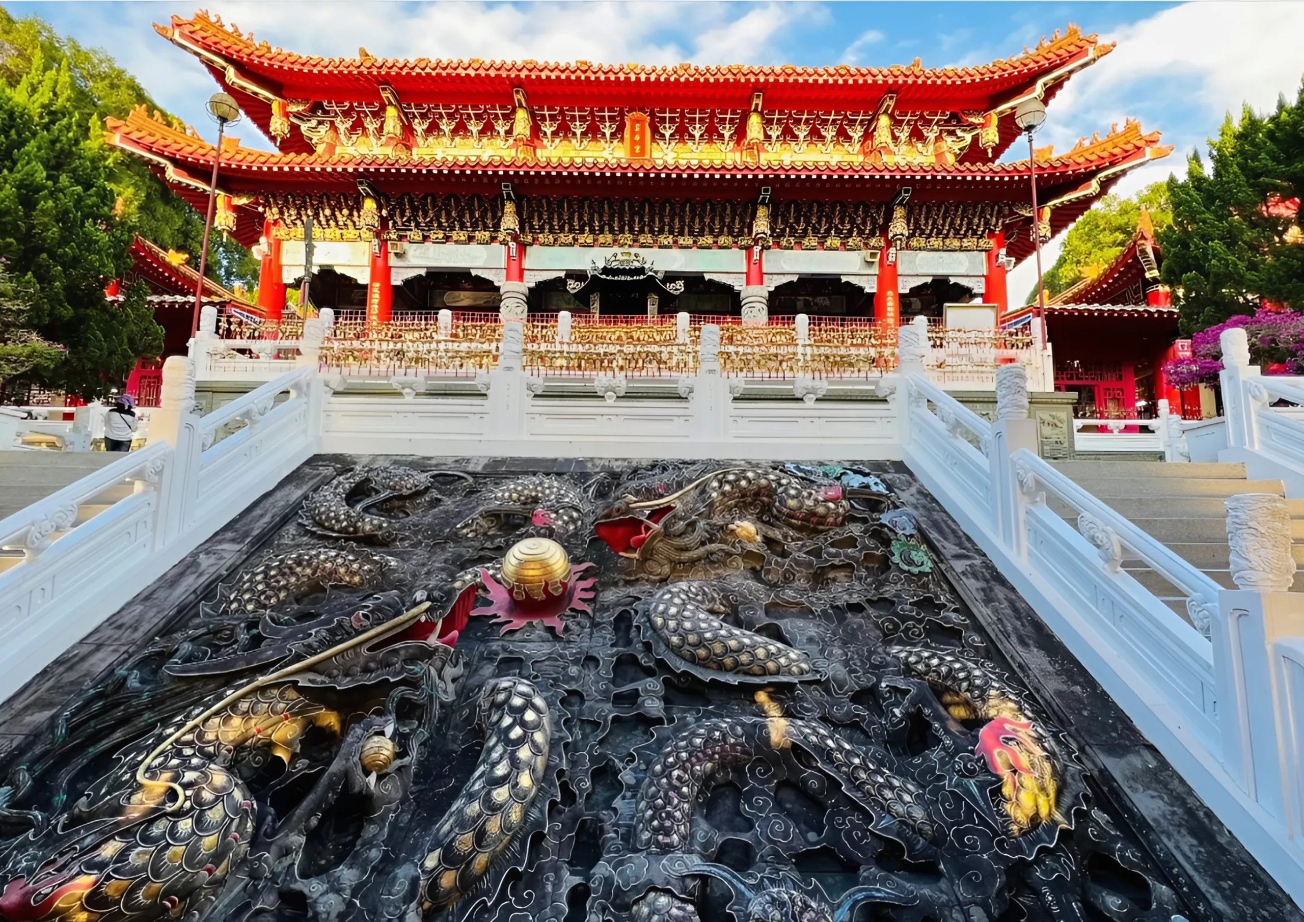 TOUR ĐÀI LOAN - ĐÀI BẮC - ĐÀI TRUNG - CAO HÙNG mieu van vo dai loan scaled